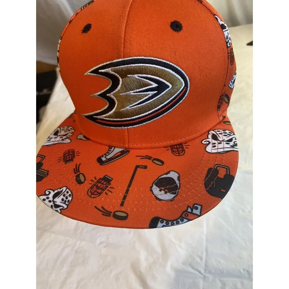 Unisex Anaheim Ducks NHL Giveaway Bright Hat With Fun Desigs-New Without‎ Tags
